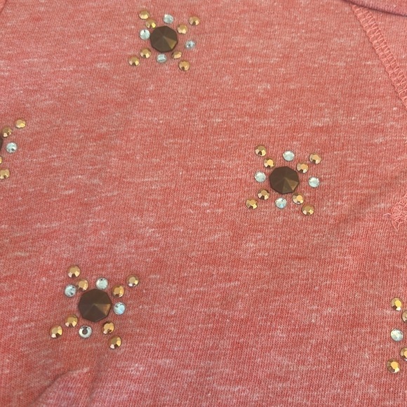 Pink Rhinestone Long Sleeve Pull Over - Picture 2 of 4